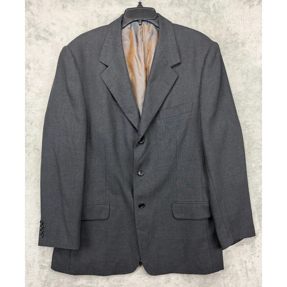 Banana Republic Men's Blazer Sport Coat 44R Charcoal Wool 3-Button Made in Italy